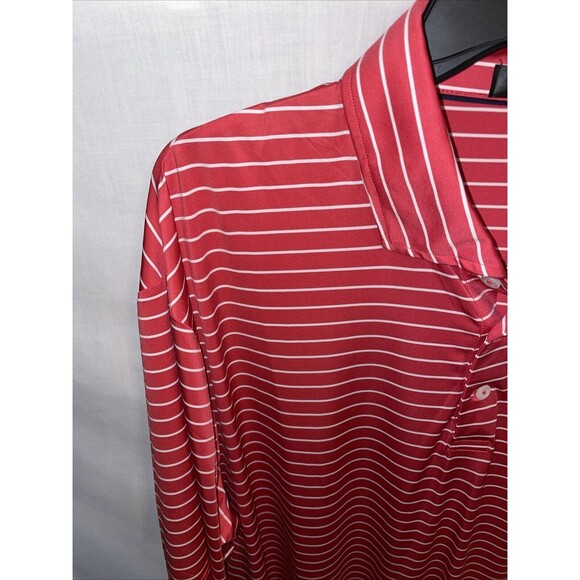 Ralph Lauren RLX Men’s Golf Polo Shirt Size 2XL Red Striped Athleisure Tennis - Picture 5 of 12